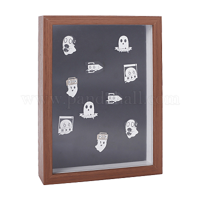 Прямоугольные деревянные презентационные коробки для хранения и демонстрации бейджей FIND-WH0152-172-1