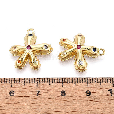 Латунные микро проложить кубического циркония подвески KK-N265-24G-1