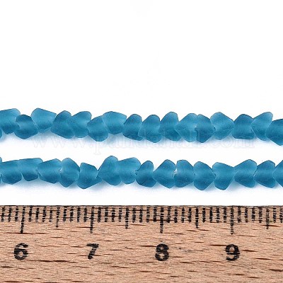 Матовые прозрачные стеклянные бусины GLAA-N016-4mm-28-1