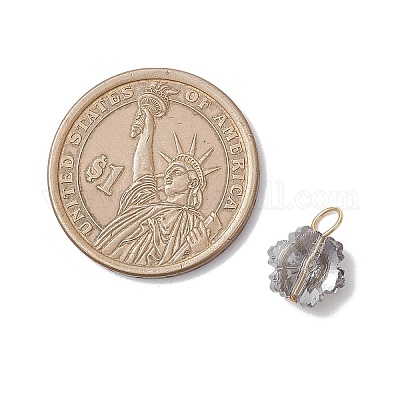 5 шт. 5-цветные подвески-снежинки из гальванического стекла PALLOY-JF04336-01-1