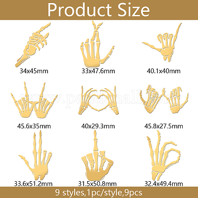 Никелевые декоративные наклейки DIY-WH0450-172-1