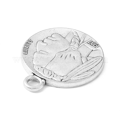 Тибетский стиль подвески сплава для монет TIBEP-GC001-AS-RS-1