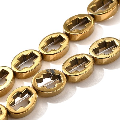 Гальванические нити из синтетических немагнитных гематитовых бусин G-L613-Z01-01E-1