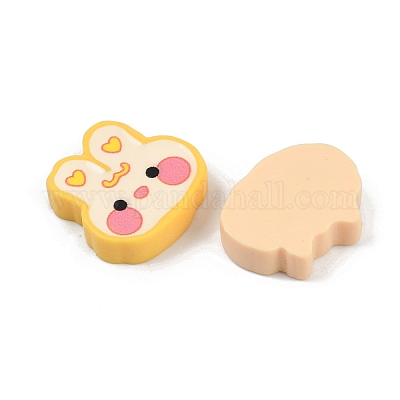 Непрозрачные кабошоны из мультяшной смолы в виде животных RESI-R465-01-1