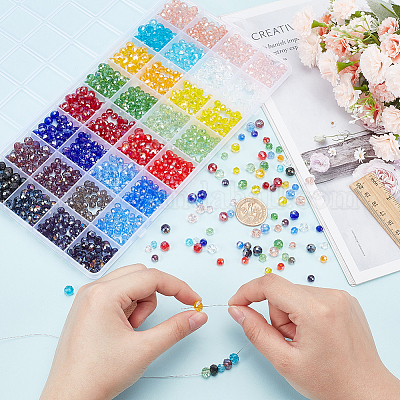 1040шт 32 стильные гальванические стеклянные бусины нити EGLA-WR0001-02-1