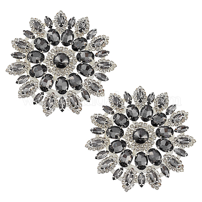 2 шт. кабошоны из сплава стеклянных стразов FIND-FG0004-83S-1