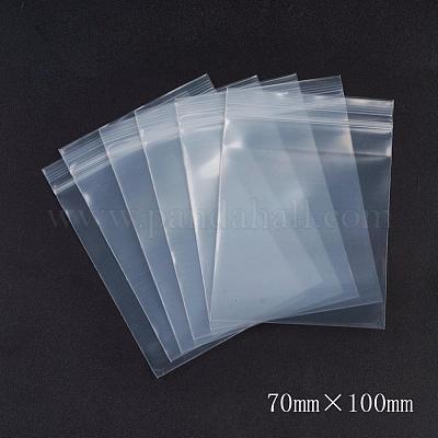 Clear Ziplock Plastic Reclosable Poly Zipper Bags 2.7" x 3.9"_70 x 100mm 