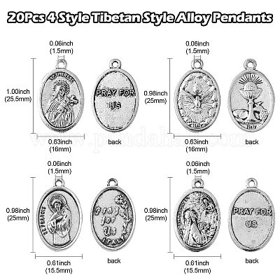 Подвески из сплава в тибетском стиле TIBEP-CJ0001-20-1