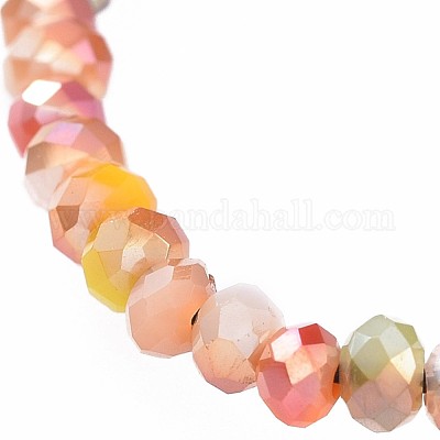 Регулируемые гальванические браслеты из бисера X-BJEW-JB04588-04-1