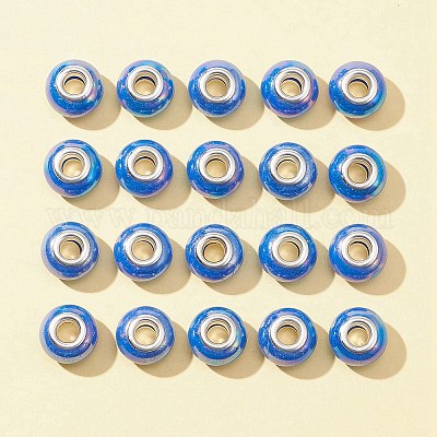 20шт европейские бусины из непрозрачной смолы RPDL-FS0001-01-1