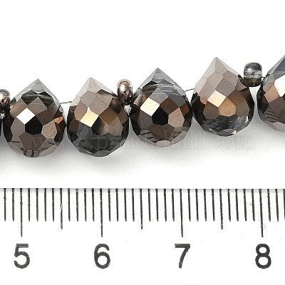 Стеклянные бусины с гальваническим покрытием  EGLA-D030-17G-1