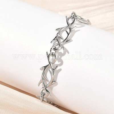 Браслеты-цепочки из нержавеющей стали 304 для женщин BJEW-D385-07P-1