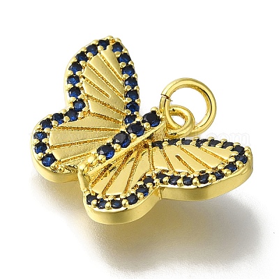 Подвеска из латуни с микропаве из кубического циркония KK-H485-07G-02-1