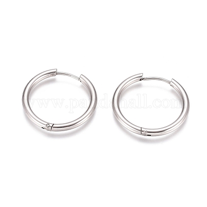 304 Stainless Steel Huggie Hoop Earrings, with ...