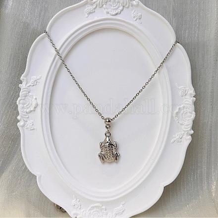 Европейский минималистский кулон из пластика CCB с железным кабелем и цепочкой для женщин и девочек WF8696-2-1