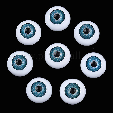 クラフト用品プラスチック人形の目パーツ  ぬいぐるみの目  空色  20x10mm X-DIY-PH0019-63B-20mm-1