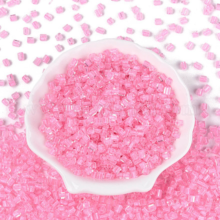 Прозрачные внутри цветные стеклянные бусины SEED-T007-11H-1