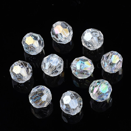 Perlas acrílicas transparentes electrochapadas PACR-S222-01-1
