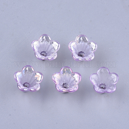 Transparentes bouchons acrylique de perles TACR-T007-04E-1
