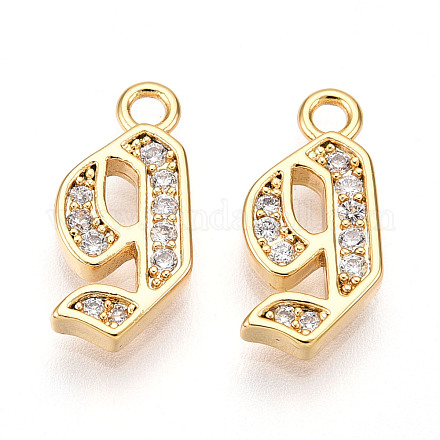 Латунные микро проложить кубического циркония подвески KK-N261-104J-G-1