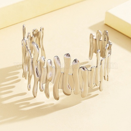 Браслеты-манжеты из нержавеющей стали 304 для женщин BJEW-D384-04P-1