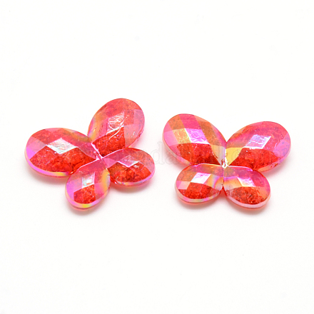 Transparent Crackle Acrylic Beads CACR-S007-01G-1