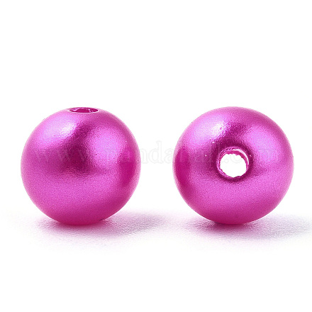 Perline di perle imitazione plastica abs verniciate a spruzzo OACR-T015-05B-14-1