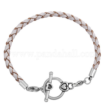 Braided Leather Cord Bracelet Makings MAK-M021-02-F-1