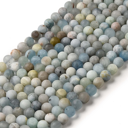 Chapelets de perles en aigue-marine naturelle G-I349-01C-1