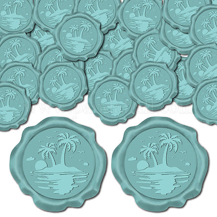 CRASPIRE 100Pcs Adhesive Wax Seal Stickers DIY-CP0010-17E-1