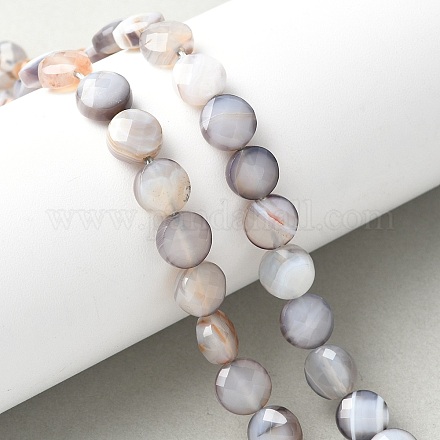 Нити бусин из натурального серого ботсванского агата G-C179-A50-03-1