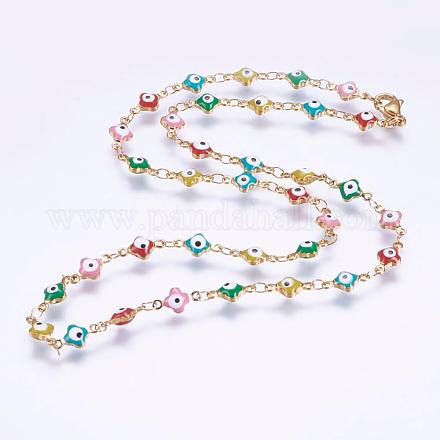 304 Stainless Steel Chain Necklaces STAS-P164-34G-1