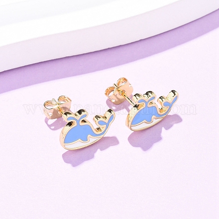 Серьги-гвоздики из латуни EJEW-B152-01G-03-1