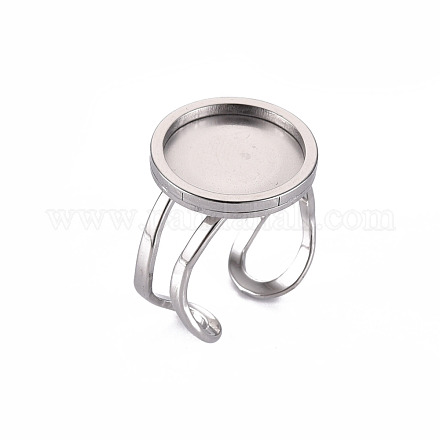 201 impostazioni dell'anello del polsino in acciaio inossidabile X-STAS-S080-040C-P-1