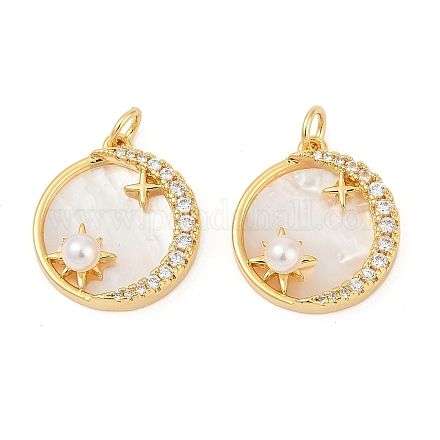 Латунные микро проложить кубического циркония подвески KK-U058-09G-1