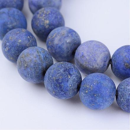 Abalorios de lapislázuli naturales hebras G-Q462-10mm-19-1