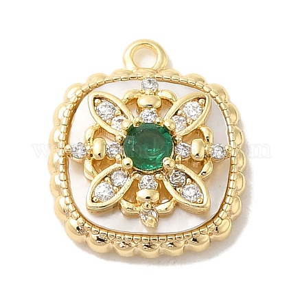 Латунные микропаве прозрачные кубические циркониевые подвески KK-Z073-26G-1