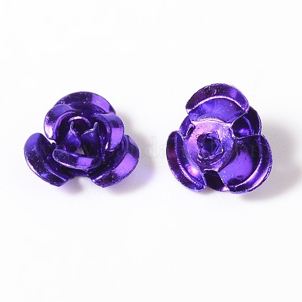 Flower Aluminum Beads ALUM-I001-07-1