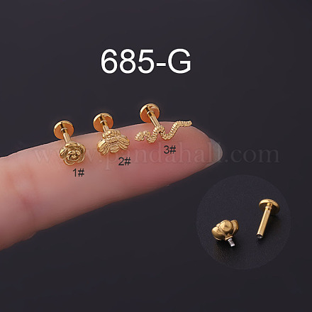 Лабреты из хирургической нержавеющей стали 316L с внутренней резьбой WG8C400-06-1