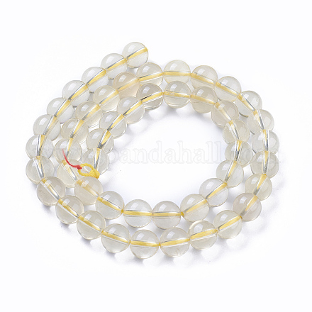 Natural Lemon Quartz Beads Strands G-P433-22B-1