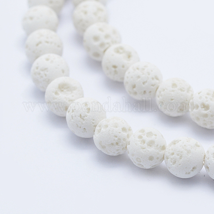 Brins de perles de pierre de lave naturelle G-P344-01-10mm-1