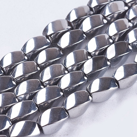 Chapelets de perles en hématite synthétique sans magnétiques G-Q874-8x5mm-5-1