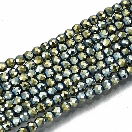 Electroplate Non-magnetic Synthetic Hematite Beads Strands G-T114-59-03-1