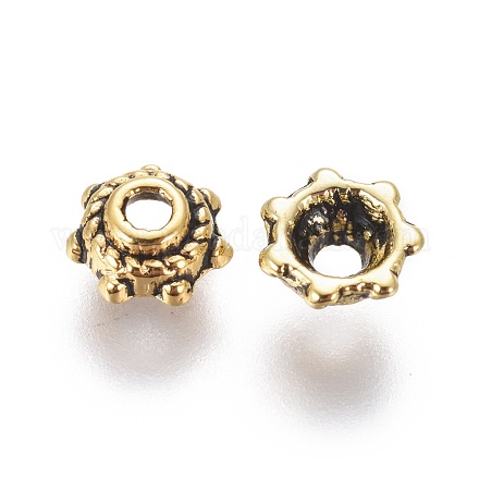 Tibetische Perlen Kappen & Kegel Perlen X-TIBEB-A0514-AG-FF-1