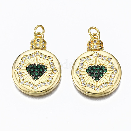 Латунные микро проложить кубического циркония подвески ZIRC-N039-148C-NF-1