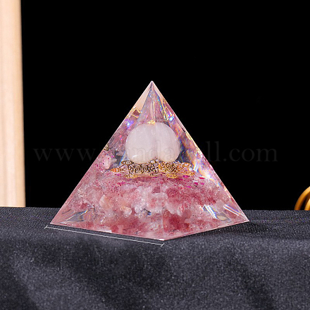 Resin Orgonite Pyramid Display Decorations G-PW0004-55A-1