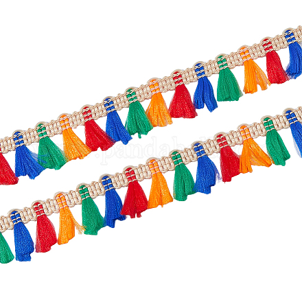 Superfindings Ruban de pompons en polyester de 50 m OCOR-WH0047-30-1