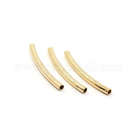 Brass Curved Tube Beads KK-O031-12-1