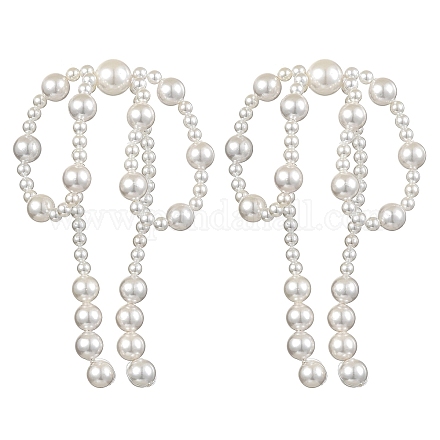 Orecchini a bottone pendenti con perle di conchiglia EJEW-TA00342-1