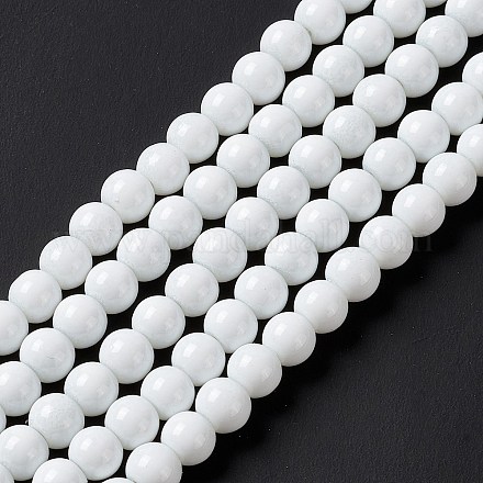 Chapelets de perles en verre peintes DGLA-S071-6mm-01-1